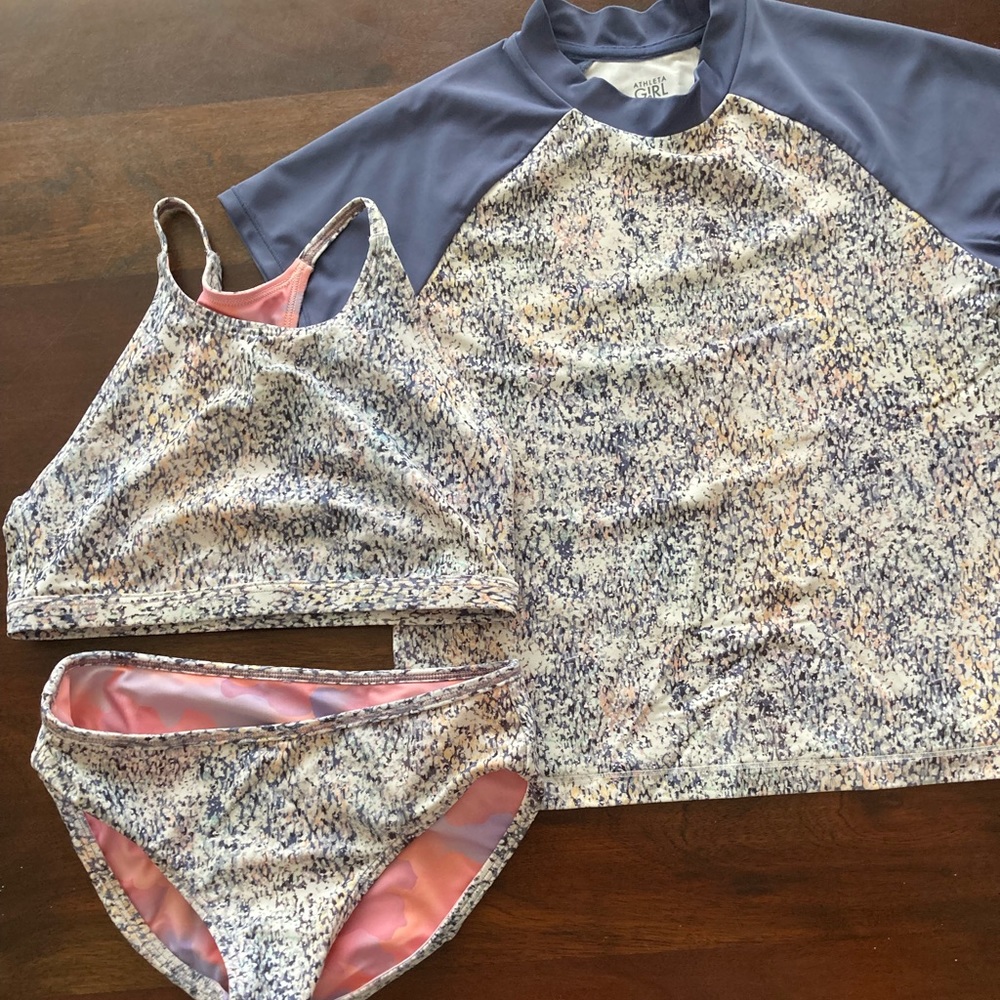 Athleta Size L (12) reversible bathing suit